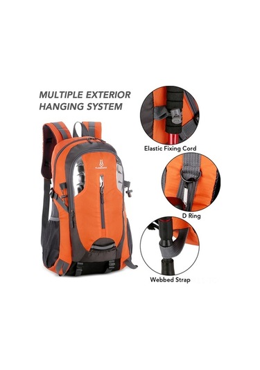 Novahub Kamp, Yürüyüş & Seyahat İçin Çok Cepli Nylon Sırt Çantası - Yeşil, Siyah, Mavi, Turuncu Seçenekleri Mavi Mavi