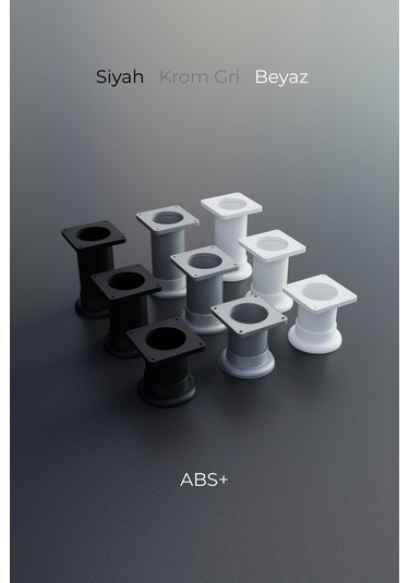 Krom Gri 10 Cm 10 Lu Mobilya Ayağı Koltuk Mutfak Ofis Dolap Baza Ayakları Zemin Denge Ayarlı Gzm Krom Gri 10 Cm