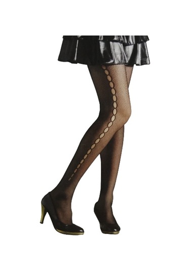 Vog Jakarlı Desenli Külotlu Çorap 701 Siyah S-M Siyah