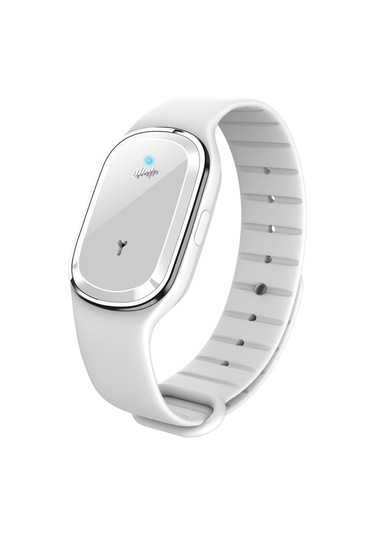 Xiyyadms Beyaz M1 Usb Şarjlı Sönik Uyuz, Doğal Yağlı, Kimyasız, Tüm Yaş Grubuna Uygun, 130 Saat Süreli, Moskitten Koruma Bilezik