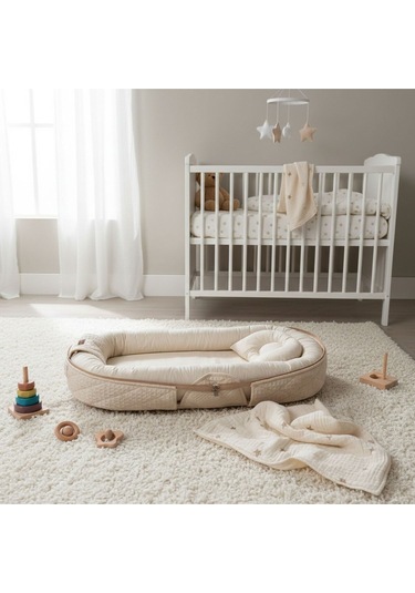 Baby Nest Katlanır Bebek Yuvası Ekru