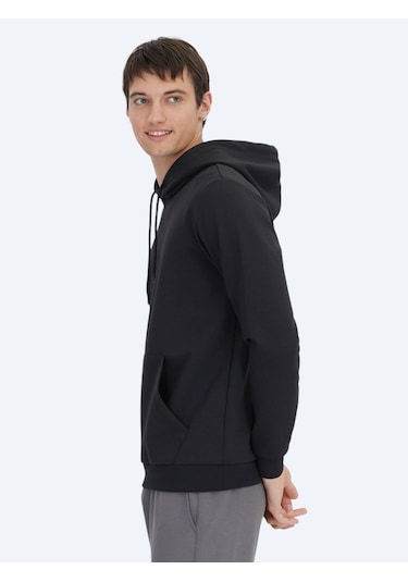 Kip Siyah Kapüşonlu Sweatshırt Siyah