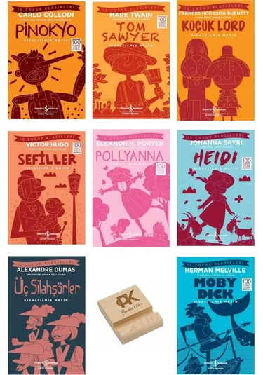 İş Çocuk Klasikleri 8-13 Yaş Pinokyo Tomsawyer Küçüklord Sefiller Pollyanna Heidi Üçsilahşör 8li Set