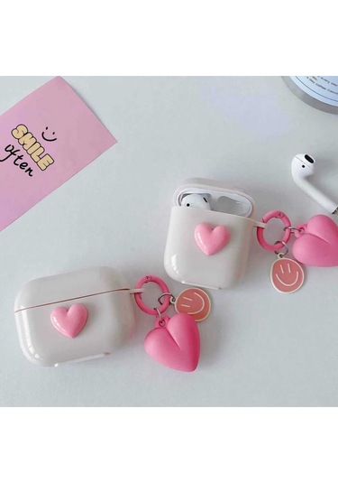 Iphone 3. Nesil Uyumlu Koruyucu Bluetooth Kulaklık Kılıfı Kalp Airpods 3. Nesil