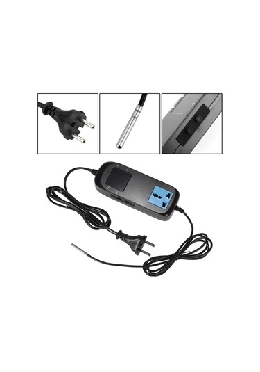 Yaozixia Elektronik Termostat Led Dijital Ekran Yetiştirme Sıcaklık Kontrol Cihazı Termokupl Termostatı Soketli Ac 90v 250v