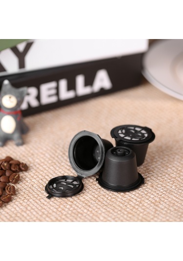 Monyee 3'lü Tekrarlanan Kahve Kapsülü - Yiyecek Grubu Pp+304 Çelik - Espresso Filtresi - Nespreso Uyumlu - Saklama Kolu Ve Fırça İçeren Ev Kullanıma Uygun Diğer