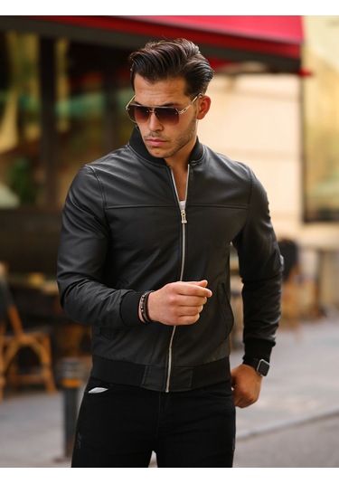 Erkek Süet Kolej Ceket Siyah Carbon