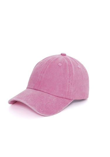 Berellini Sade Yıkamalı Şapka Pembe
