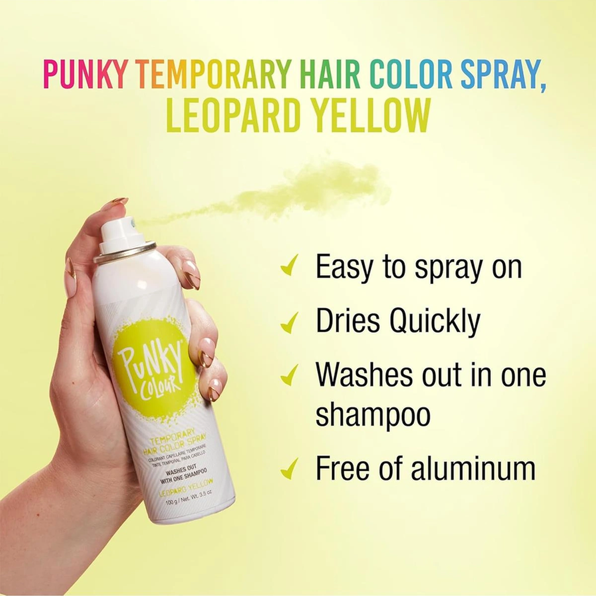 Punky Colour Geçici Renklendirici Saç Spreyi Leopard Yellow 100gr