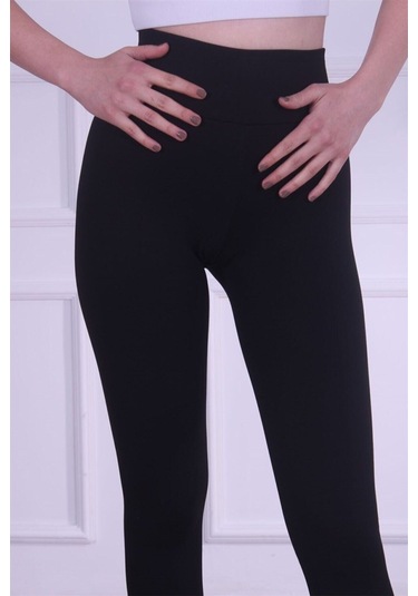 Incebelli Kadın Siyah Sıkılaştıcı Toparlayıcı Yüksek Bel Geniş Kemerli Çelik Örme Taytsiyahm Siyah