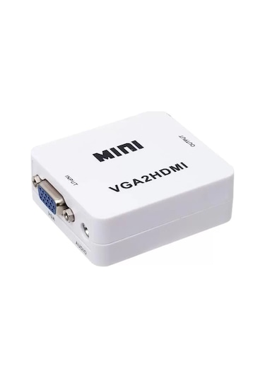 Pm-18698 Vga To Hdmı Ses Girişli Mini Model Dönüştürücü