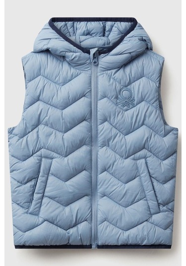 United Colors Of Benetton Erkek Bebek 2twdgj00g-25k Yelek Açık Mavi-2108 Mavi