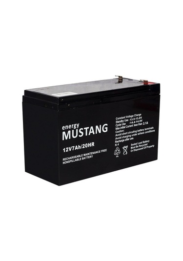 12v 7ah Amper Mustang Akü Ups Güç Kaynağı Aküsü Pilsan