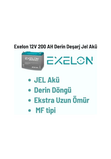 Exelon 12 V 200 AH Jel Akü