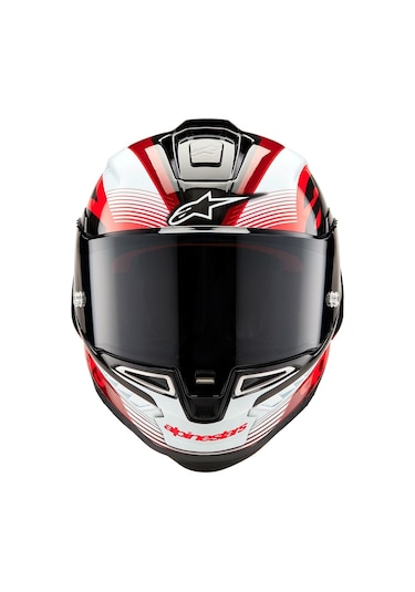 Alpinestars Supertech R10 Carbon Team Spor Motosiklet Kaskı Siyah Kırmızı Beyaz