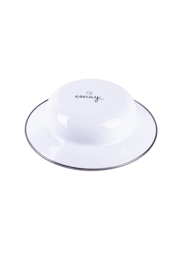 Motto Emaye Çukur Makarna Ve Salata Tabağı