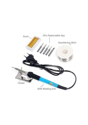 Geeksen 60w Ayarlanabilir Lehim Tabancası Seti - 5 Uçlu, 220v, Profesyonel Elektronik Tamir Kit