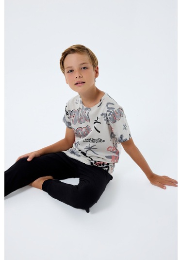 Rolypoly Erkek Çocuk Gri Pijama Takım Rp3746-c-v1