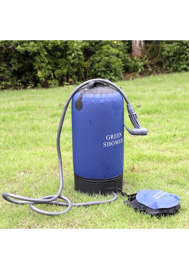 Ayak Pompalı Pvc Basınçlı Duş Hafif Açık Hava Şişme Duş Basınçlı Duş Su Torbası Açık Hava Plaj Kamp Yürüyüş Banyo