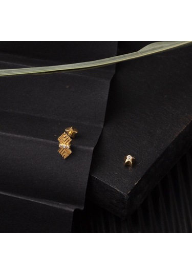 Bilezikci Amazon 14 Ayar Altın Tragus Küpe Kphsy14k22482 Sarı