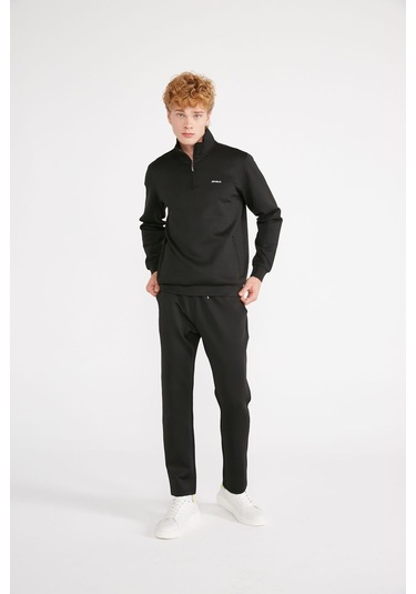 Jepublic Jp Scuba 1/2 Zıp Sweatshırt Siyah