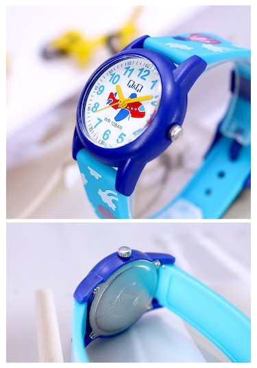 Q&q Qcg9918 Mavi Uçak Havacılık Su Geçirmez Erkek Çocuk Kol Saati