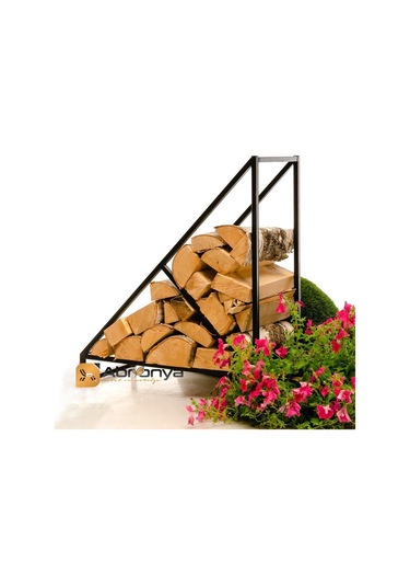 Soba Yanına Odunluk Odun Kovası Metal Odunluk Şömine Yanına Odunluk