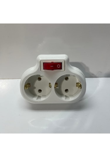 İkili Anahtarlı Golyat Fiş Priz Beyaz Mutlusan