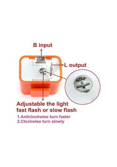 Geeroyoo Motorsiklet 12v 2 Pin Led Flaşör Rölesi, Çiftli Paket, Siyah, Frekans Ayarlı, Ters Polarite Ve Kısa Devre Korumalı