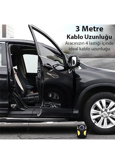 Enraco St-5002 Dijital Basınç Göstergeli Oto Lastik Şişirme Pompası Hava Kompresörü