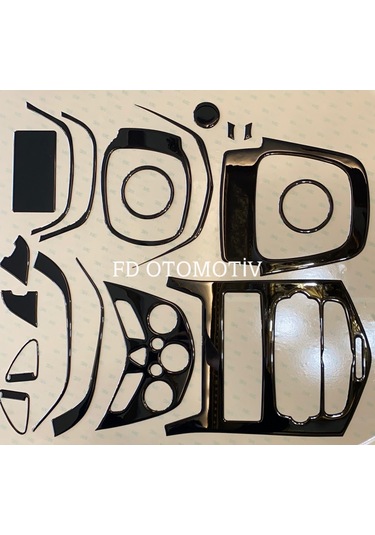 Chevrolet Aveo 2012 - 2013 Maun Kaplama Seti Piano Black Renk