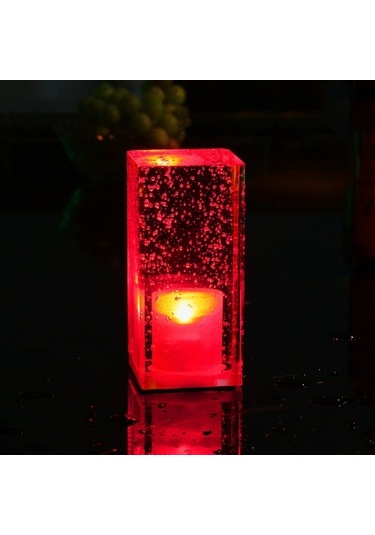 Kare Led Renkli Kristal Çubuk Masa Lambası For Warm White Light Beyaz For Red Light Kırmızı For Blue Light Mavi For Colorful Fixed Color Diğer Sarı Işık