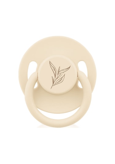 Wee Baby Pure Yuvarlak Uçlu Kauçuk Emzik No:1 Krem 0-6 Ay