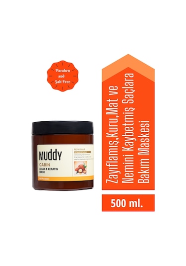Muddy Cabin Argan & Keratin Maske 500 ML