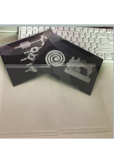 Vkemall 10 Adet 19x14cm Şeffaf Pvc Depolama Çantası, Kalıp Ve Aletleri İçin Organize Etme Çantaları Seti Çok Renkli