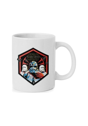 Beyaz Star Wars Baskılı Kupa