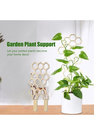 Jeehugo 3'lü Ahşap Bitki Tırmanma Aklı - Ev Bahçe Süs Bitkileri İçin Dayanıklı Tutucu, Kolay Kurulum, Çiçek Ve Saksı Bitkileri İçin Destek