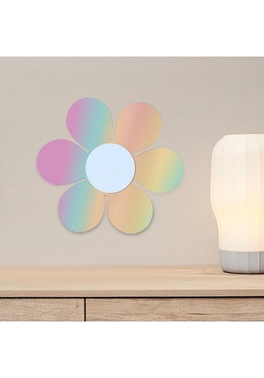 Pazly Yaratıcı Suntek Makyaj Estetik Dekoratif Çiçek-30.8cmx30.8cm Aynası Ayna Hj Ahşap