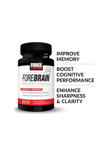Force Factor Forebrain Nootropic Brain Memory Cognitive Bacopa And Huperzine A 30 Caps