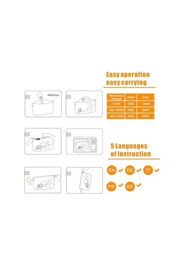 Geekyou Bebek Biberon Ve Emziği Mikrodalga Buhar Sterilizasyon Çantısı, Yeniden Kullanılabilir, 16 Adet/kutu, 20 Kullanım, Transparent Pencere S5005 Beyaz
