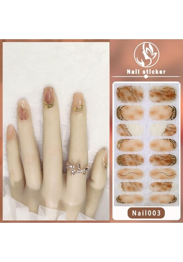 Nail16 Üç Boyutlu Jel Tırnak Yağı Film Ağı Kırmızı Yeni Tırnak Etiket Mizaç Rüzgar Su Geçirmez Dayanıklı Mühürsüz Katman Tırnak Anlamına Gelir Nail003