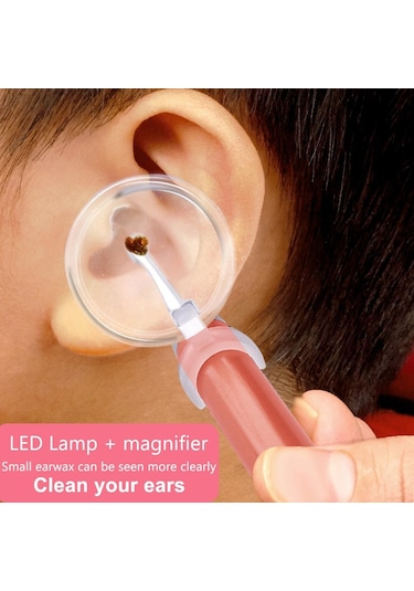 Led El Feneri Earpick Bebek Kulak Temizleyici Endoskop Penlight Kaşık Temizleme Kulak Küret Işık Kaşık Büyüteç İle Kulak Kiri Temizleme