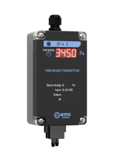 Ems Bt-445 ,24vdc 0..10kpa 4..20ma Ekranlı Fark Basınç Sensör