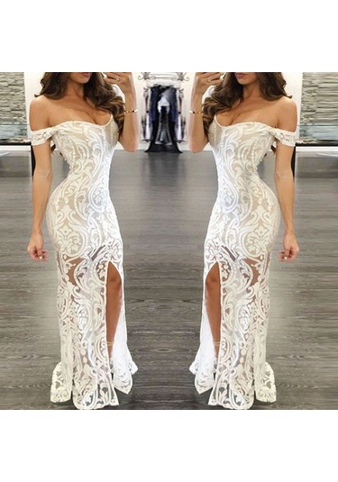 Yifomall Beyaz Xl Kadın Slim Fit Pencil Elbise - Kaliteli Kumaş, Vücut Formunu Mükemmel Yansıtan Uzunetekli Günlük/gece Elbise Diğer