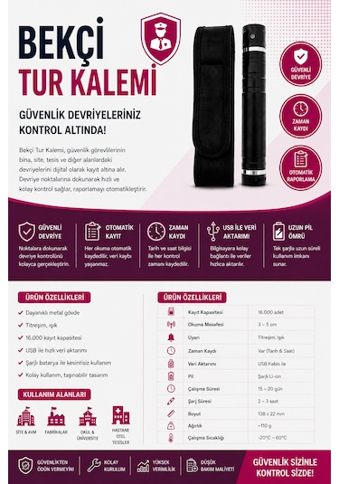 Bekçi Devriye Kontrol Sistemi Set