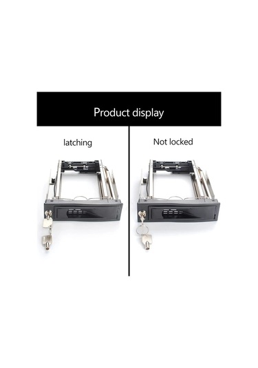 3.5 'ila 5.25 Sabit Sürücü Sıcak Takas Koyu Paslanmaz İç Montaj Braket Adaptörü 3.5 İnç Sata Hdd Çerçeve Kilit Ve Led Siyah Plastik Alüminyum