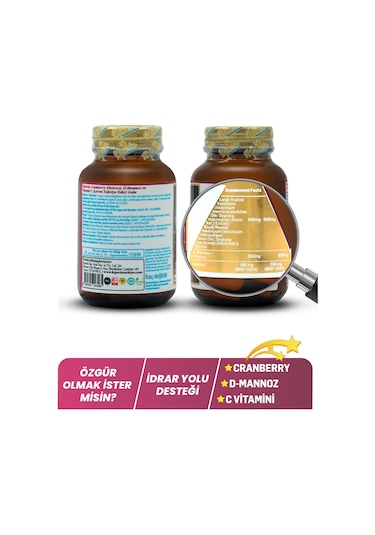 Kiper'in Cranberry D-Mannoz C Vitamini 1400 MG 60 Kapsül
