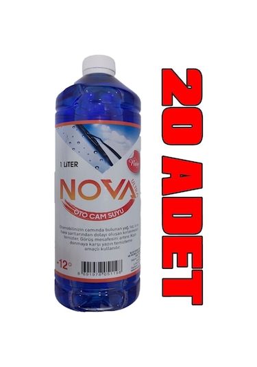 Nova Ultra -12 Derece Antifrizli Oto Cam Suyu 1 Litre X 20