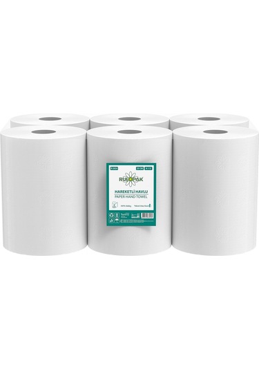 Rulopak Hareketli Havlu 2 Katlı 25 Cm 85 Metre 6'Lı Paket 13 Kg