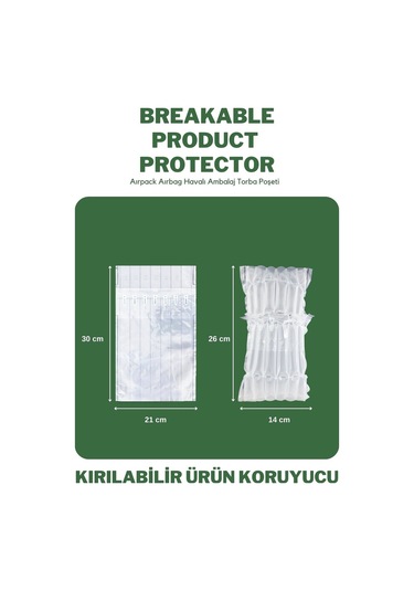 50 Adet-Paket 21x30 cm Airpack Ambalaj Torbası Airbag Havalı Poşet Dayanıklı Paketleme